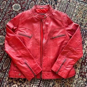 REAL LEATHER Red Jacket